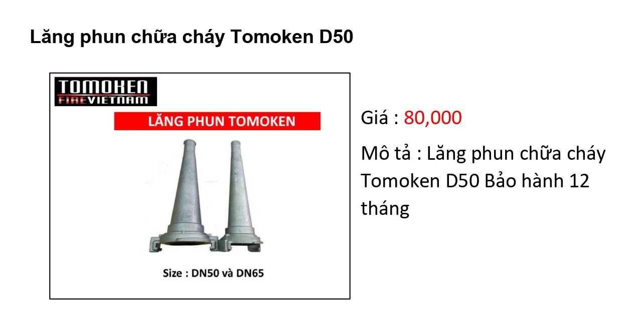Lăng Phun Tomoken D50